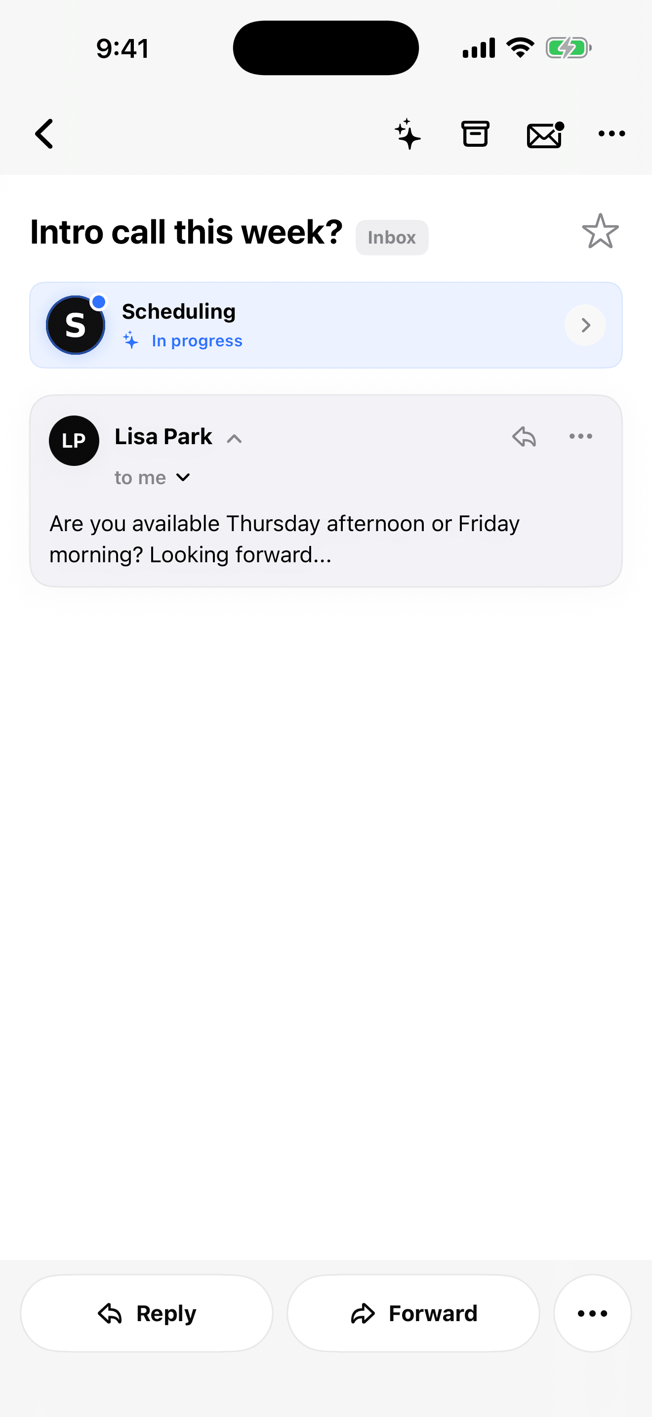 A SoloMail email thread where an agent is drafting the reply inside the conversation
